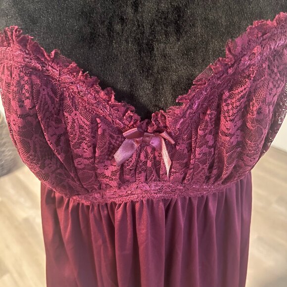 torrid Other - Torrid Burgundy Lingerie Babydoll Sleepwear Sexy Romance Vamp Size 1